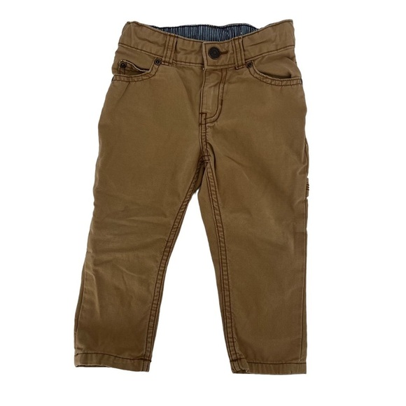 Carter's Tan Carpenter Straight Leg Adjustable Waistband Pants Size 2T Boys - Picture 1 of 6
